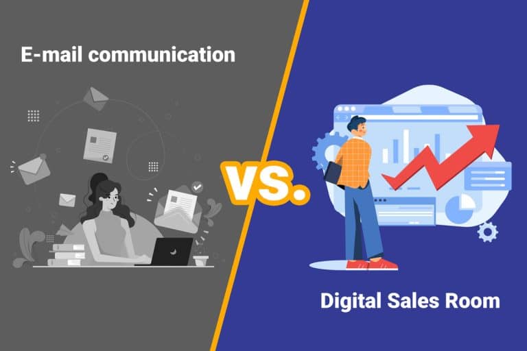 E-mail communication vs. digital sales room